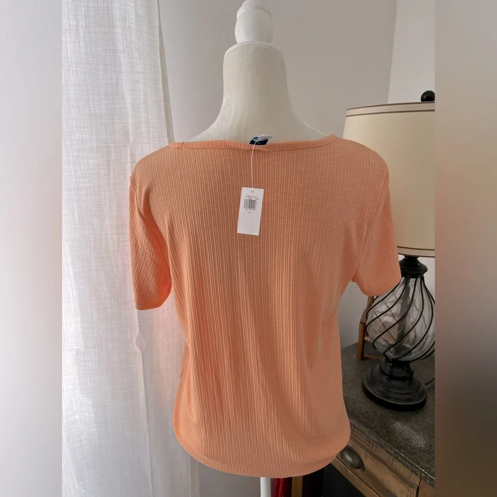 NWT Old Navy luxe ribbed slub knit T-shirt - Picture 4 of 6